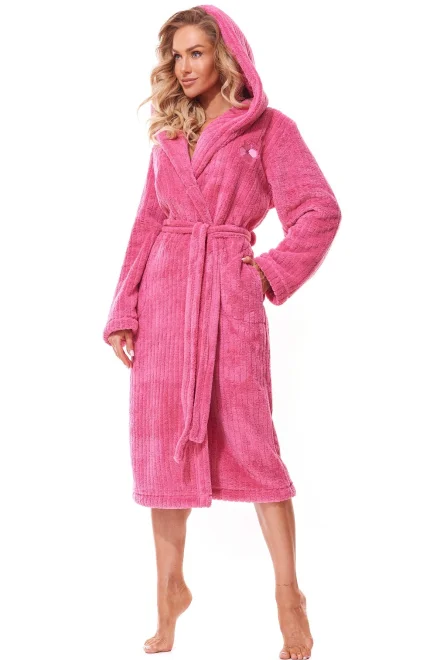Dámský župan 2313 Mag - dlouhý - Tmavě růžová