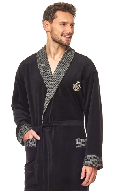 Pánský župan 9101 BJ - Černá