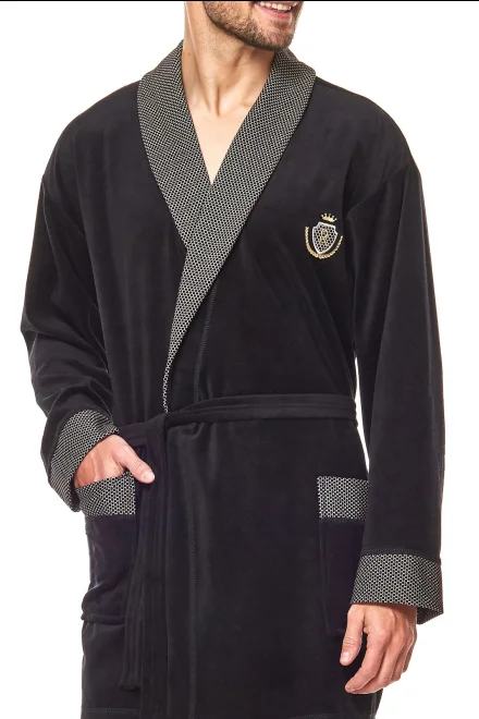 Pánský župan 9101 BJ - Černá