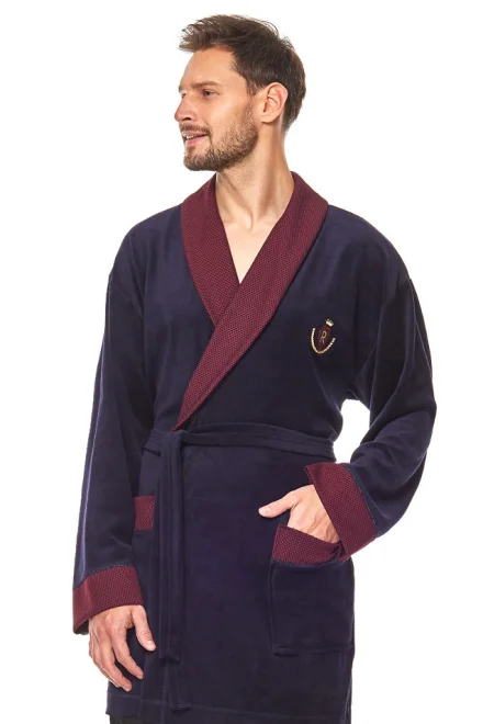 Pánský župan 9101 BJ - Tmavě modrá