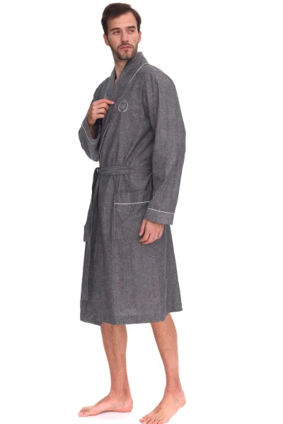 Pánský župan Zeus - bavlna - Šedá