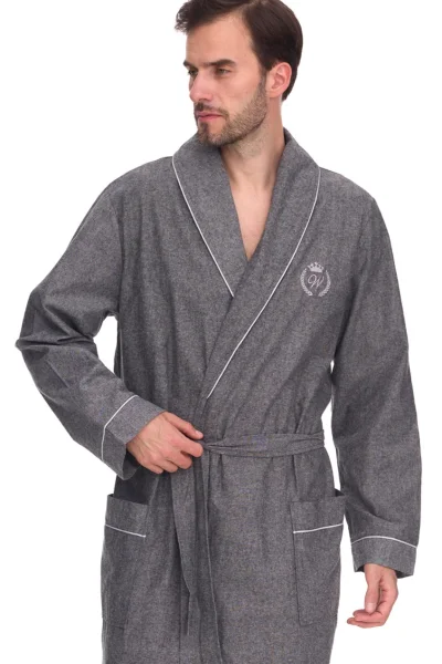 Pánský župan Zeus - bavlna - Šedá