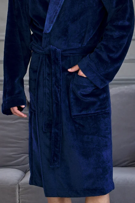 Pánský župan Clever - Tmavě modrá