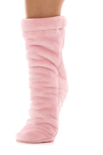 Extra teplé dámské ponožky Hoodie - Světle růžová