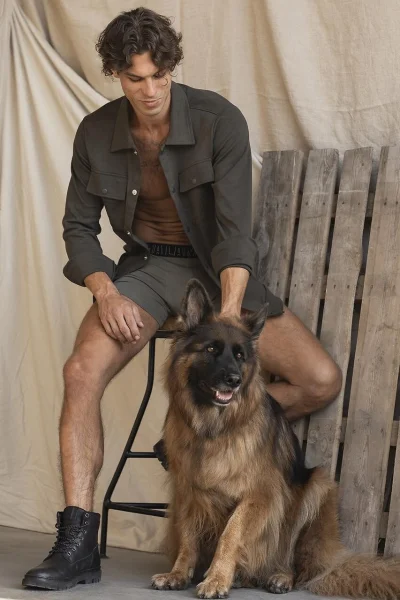2 PACK boxerky M-1058SZG - Khaki