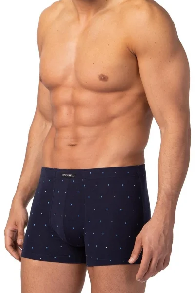 2 PACK boxerky M-1078 - Tmavě modrá-šedá