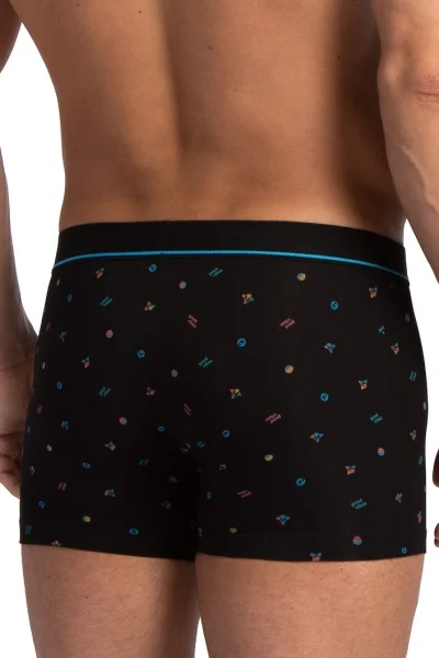 2 PACK boxerky M-1068 - Černo-modrá