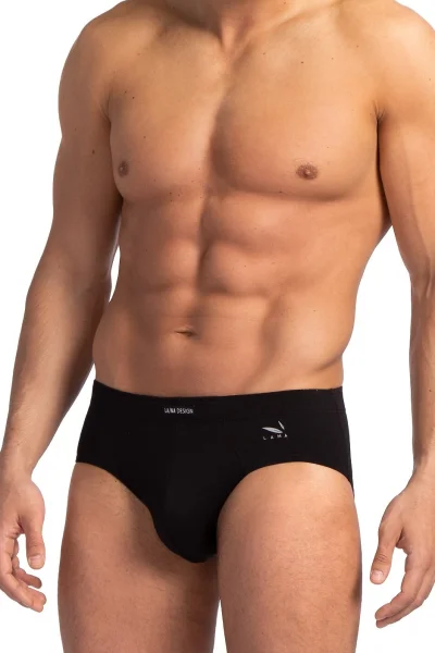 2 PACK slipy M-BAM 892 CL - bambus - Šedo-černá