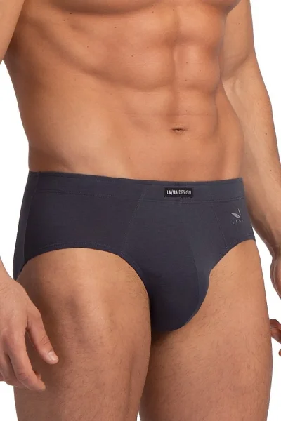 2 PACK slipy M-BAM 892 CL - bambus - Šedo-černá