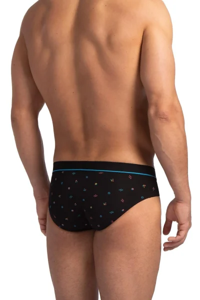 2 PACK slipy M-1067 - Černo-modrá