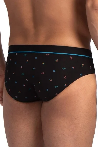 2 PACK slipy M-1067 - Černo-modrá