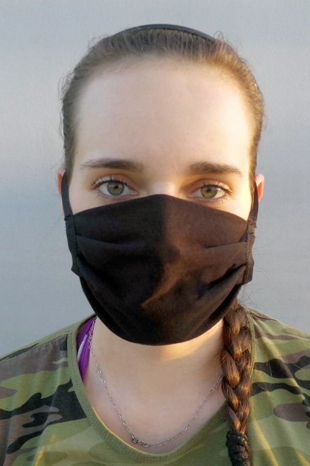 Dvouvrstvá bavlněná rouška MO-2 1 ks Black