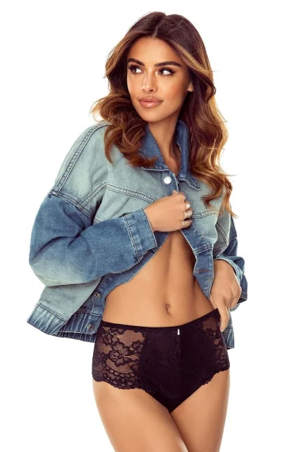 Tanga 5039 Elif - vyšší pas - Černá