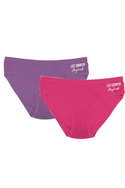 Kalhotky 34087 A'2 Slips Duo pack - Fialovo-růžová