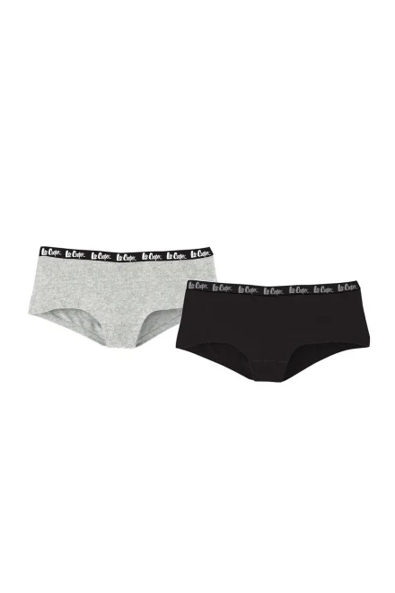 Kraťásky 33051 Hipster A'2 Duo pack - Šedo-černá
