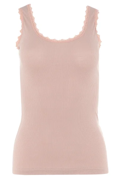 Dámské tílko 400 - bavlna - Světle růžová