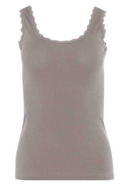 Dámské tílko 400 - bavlna - Mocca