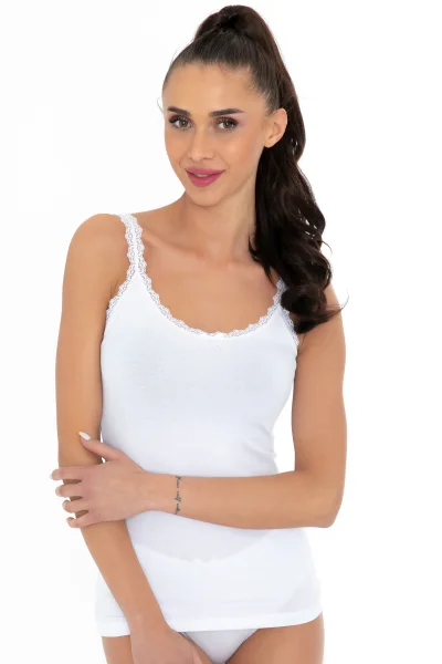 Dámské tílko 404 - bavlna - Bílá