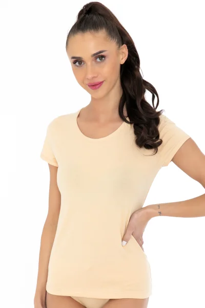 Dámské triko 406 - bavlna - Béžová