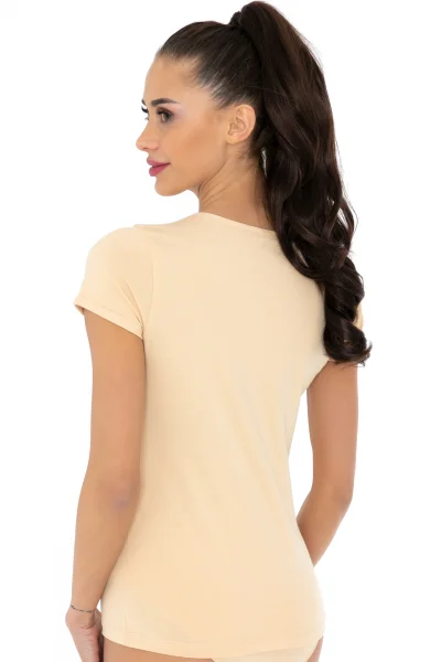Dámské triko 406 - bavlna - Béžová