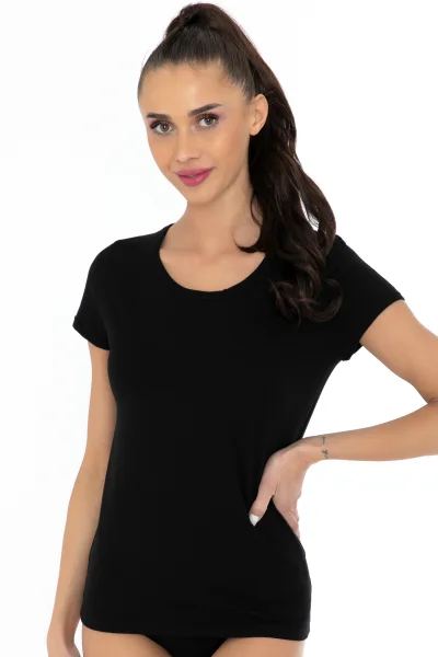 Dámské triko 406 - bavlna - Černá