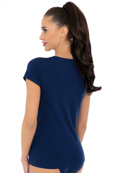 Dámské triko 406 - bavlna - Tmavě modrá