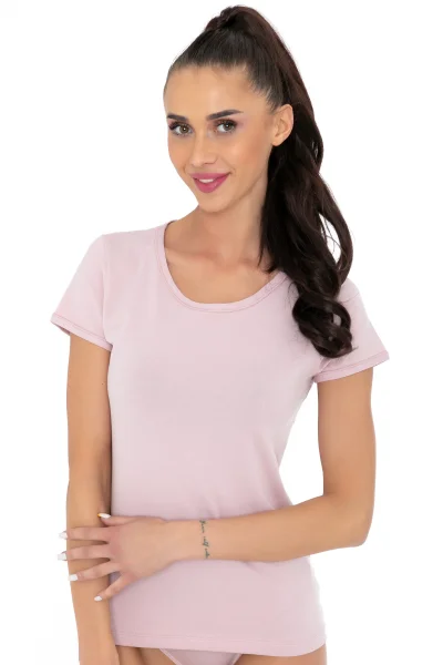 Dámské triko 406 - bavlna - Světle růžová