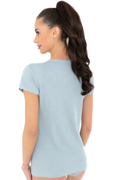 Dámské triko 401 - bavlna - Světle modrá
