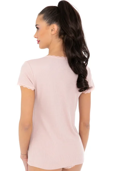 Dámské triko 401 - bavlna - Světle růžová