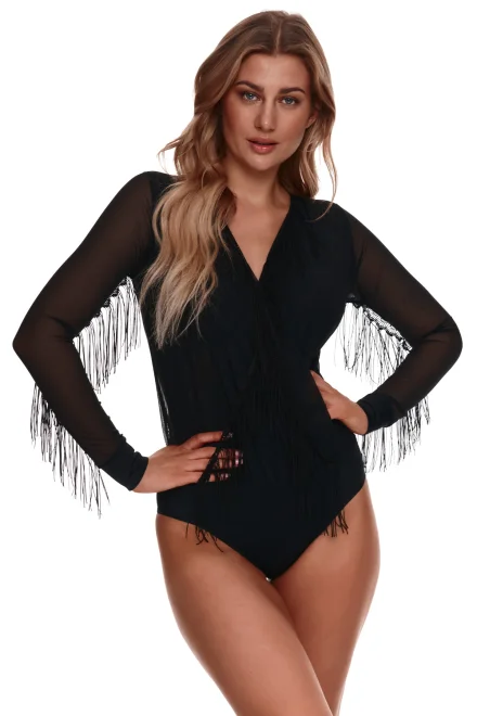 Dámské body 243 - s dekoltem - Černá
