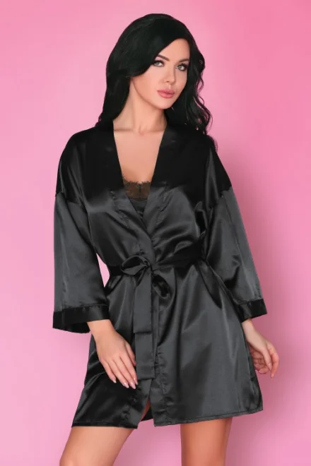 Erotický župan Dorettela LC 90394 Black Beauty