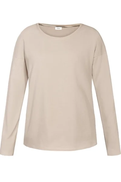 Dámské dlouhé pyžamo Selene - bavlna - Béžová