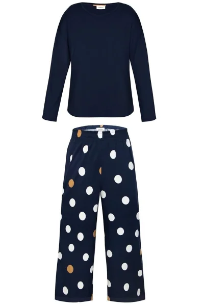 Dámské 3/4 pyžamo Oceane - viskóza - Tmavě modrá