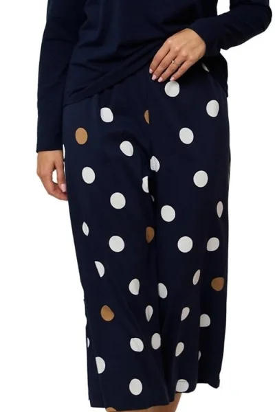 Dámské 3/4 pyžamo Oceane - viskóza - Tmavě modrá