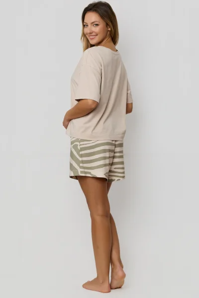 Dámské pyžamo Selene - bavlna - Béžová