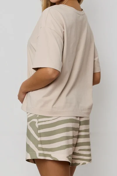 Dámské pyžamo Selene - bavlna - Béžová