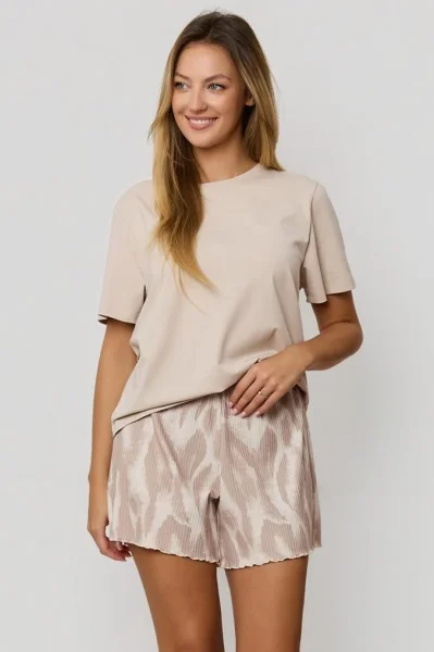 Dámské krátké pyžamo Noelia - Cappucino