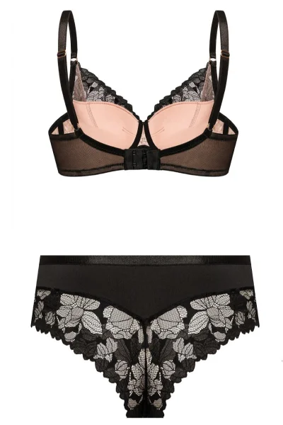 Brazilky Hanna - vyšší pas - Černo-béžová