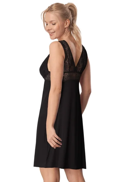 Noční košilka KS01 Desire - viskóza - Černá