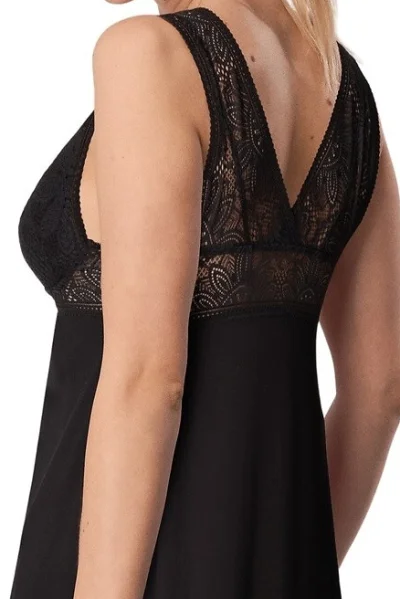 Noční košilka KS01 Desire - viskóza - Černá