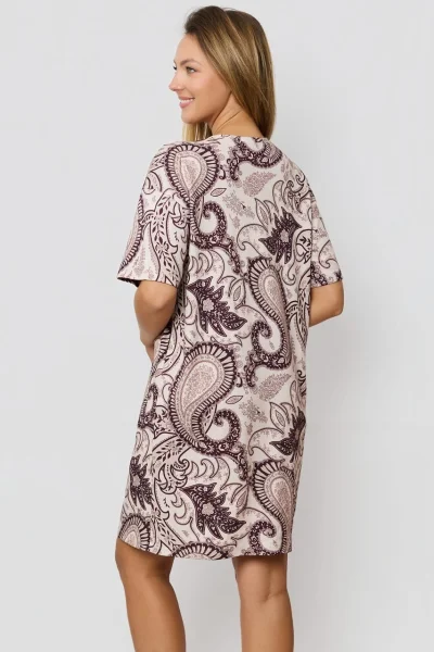 Noční košile Iris - Ecru-Hnědá