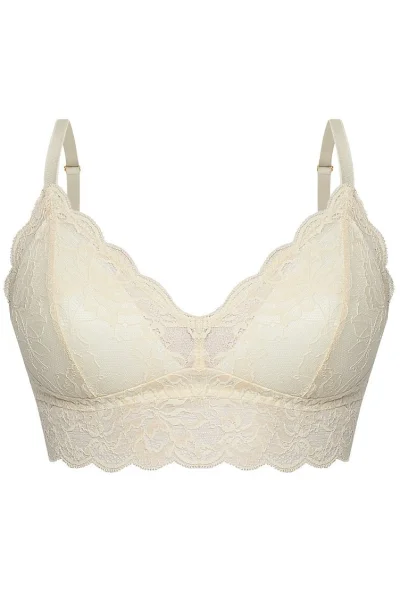 Nevyztužená podprsenka Kaja 02 - bezkosticová - Krémová
