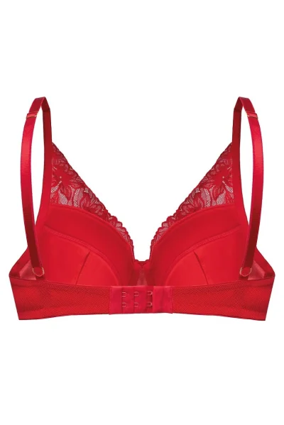 Push-up podprsenka Laura - s krajkou - Červená