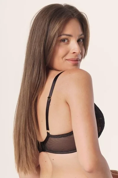 Push-up podprsenka Hanna - Černo-béžová