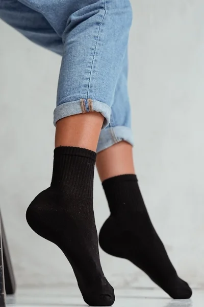 BLA Dámské ponožky 0071-001 - froté - Černá