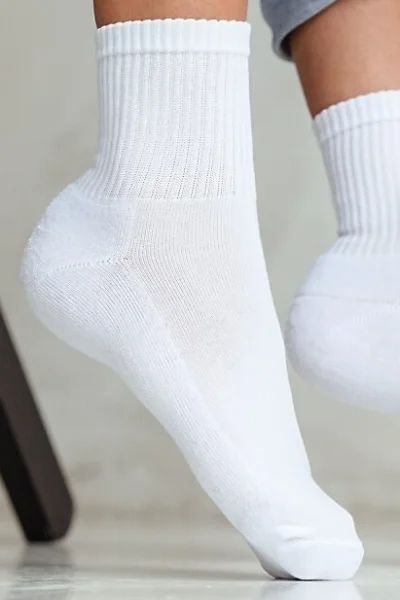 WHI Dámské ponožky 0071-001 - froté - Bílá