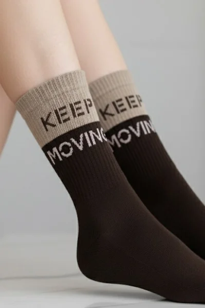 BRO Dámské ponožky 0071-008 - froté - Hnědá