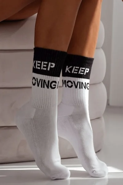 WHI Dámské ponožky 0071-008 - froté - Bílá