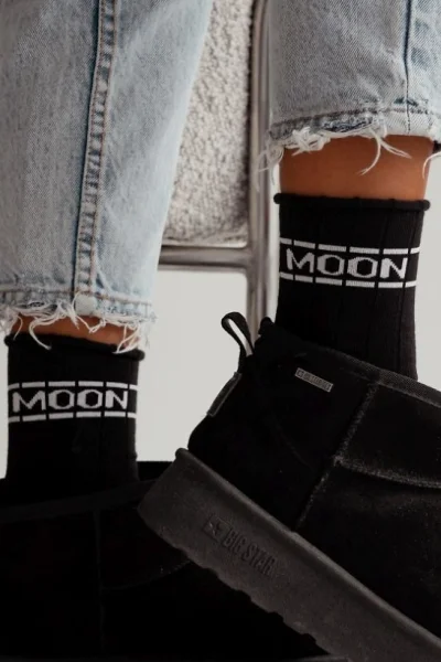 BLA Dámské ponožky 0071-009 - froté - Černá