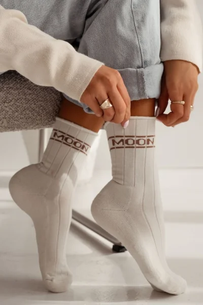 ECR Dámské ponožky 0071-009 - froté - Ecru